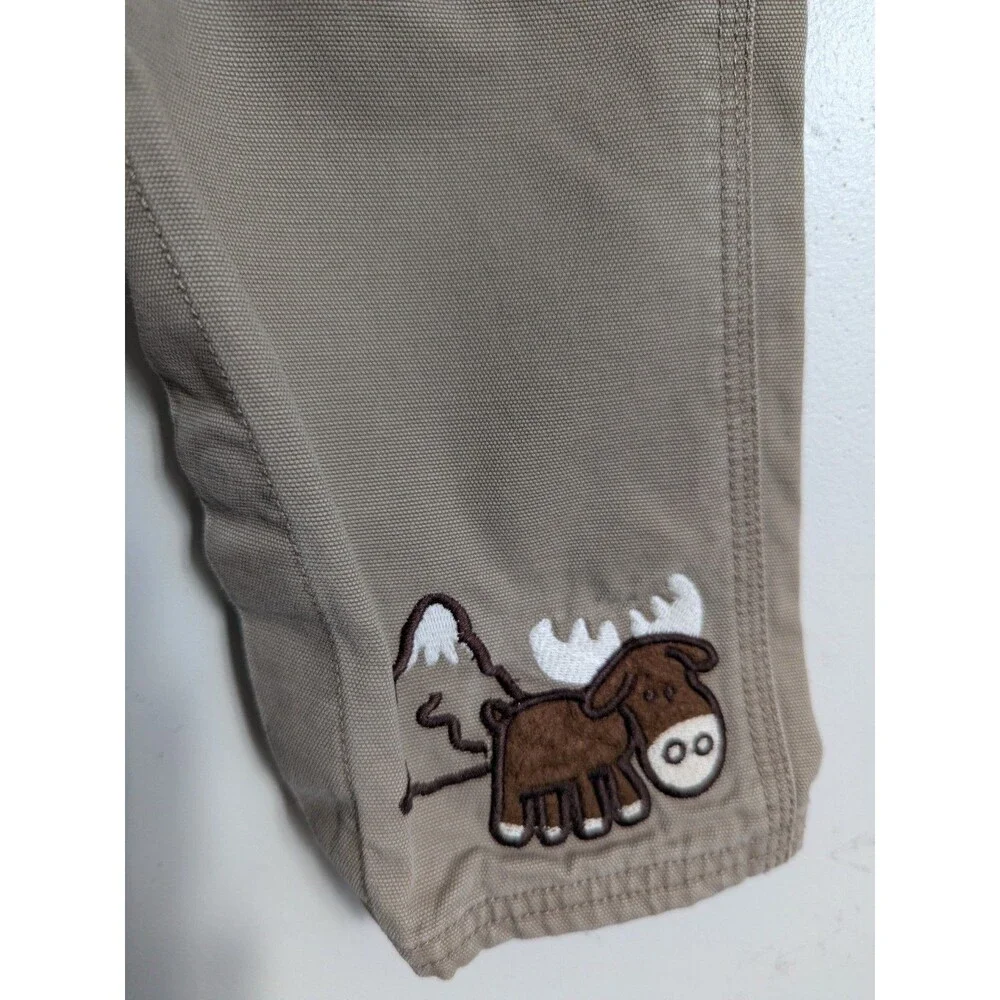 Oshkosh Bgosh Baby Boy Vestbak Overalls 9 Months Brown Tan Moose Outdoor Theme